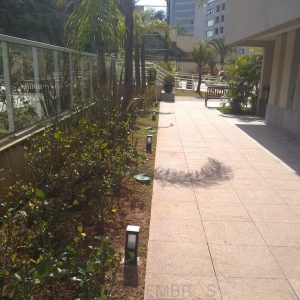 Balizador jardim em alumínio para lampada de led