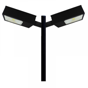 POSTE DECORATIVO CAIXA RETANGULAR LED SLIM 2X 50W