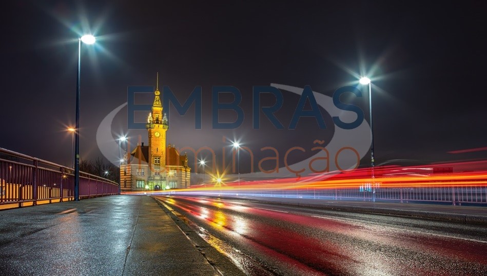 luminária pública com inmetro