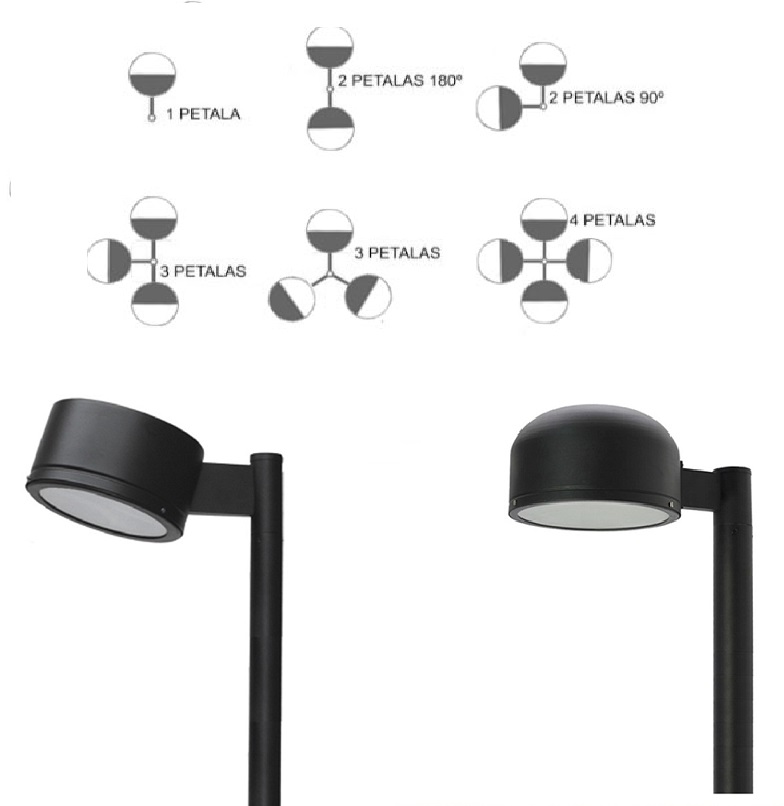 Poste Pétala Redonda Led Integrado Alumínio Fabricante