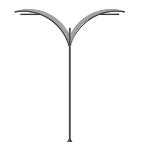 Poste Ornamental Curvo Duplo