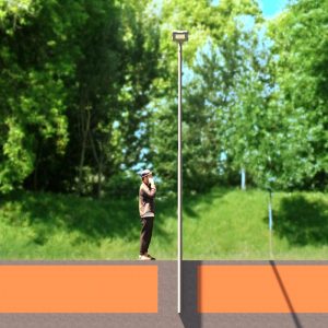 Poste Engastado em Aço galvanizado 4 metros