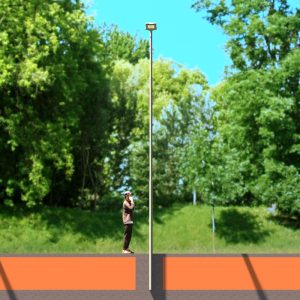 Poste Engastado em Aço galvanizado 7 metros