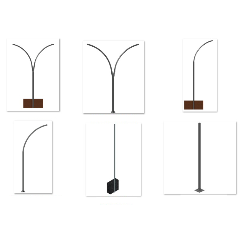 Quais são os diferentes tipos de postes de aço